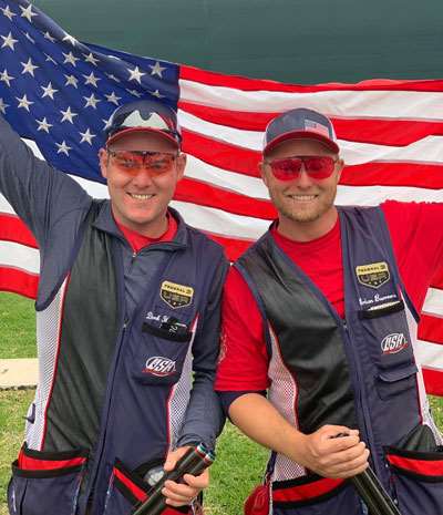 Brian Burrows (r.) and Derek Haldeman took home the gold and silver medals in Lima at the Pan Am Games.