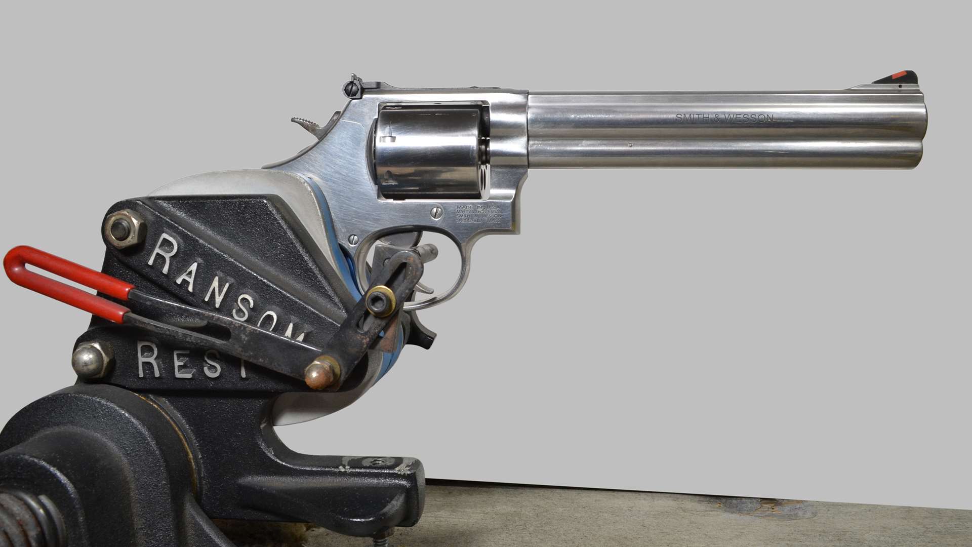 S&amp;W revolver mounted in Ransom Rest