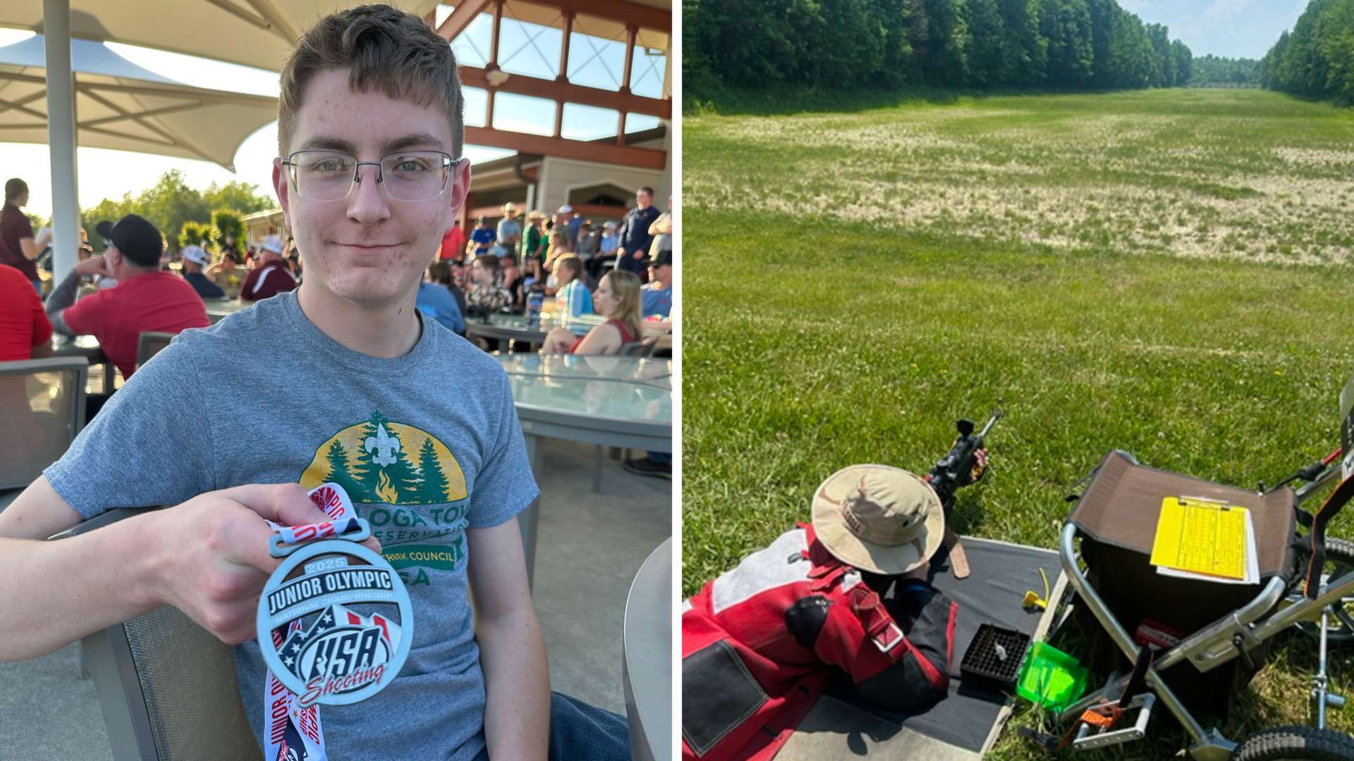 John Russell with medal