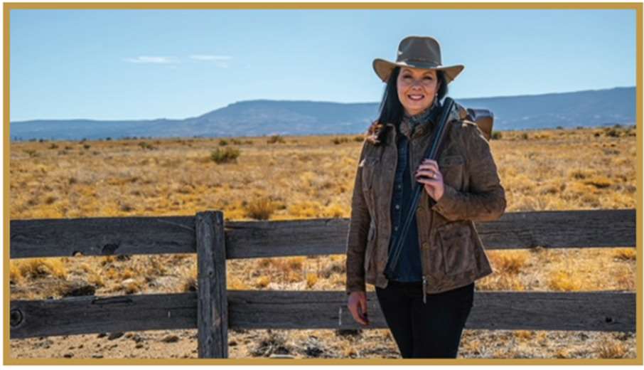 Janet Holcomb of Indiana with a shotgun