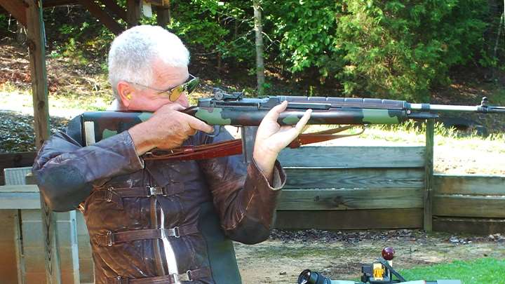 Dick Jones practices high power rifle at short range
