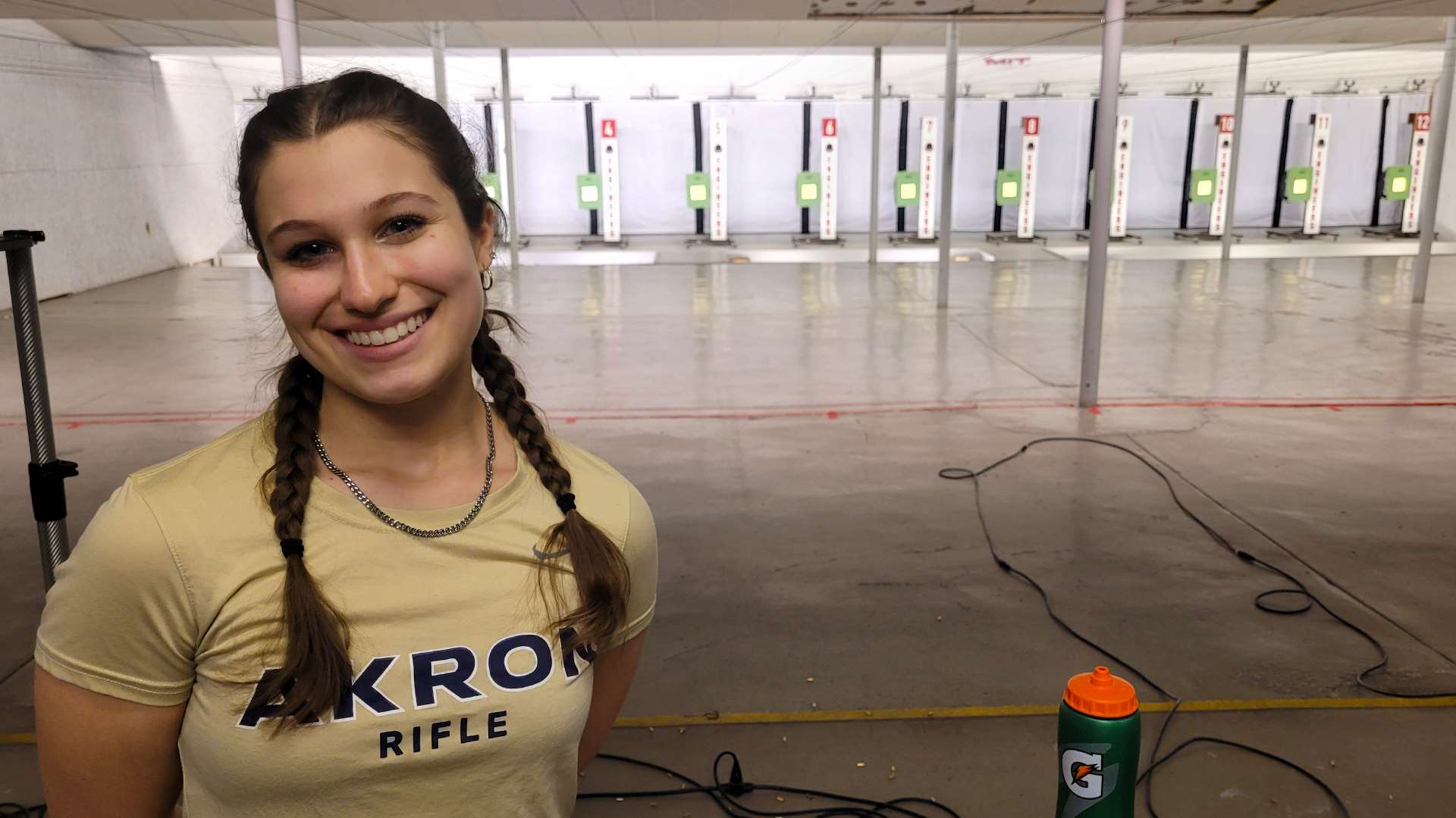 Akron rifle team competitor Katie Platz