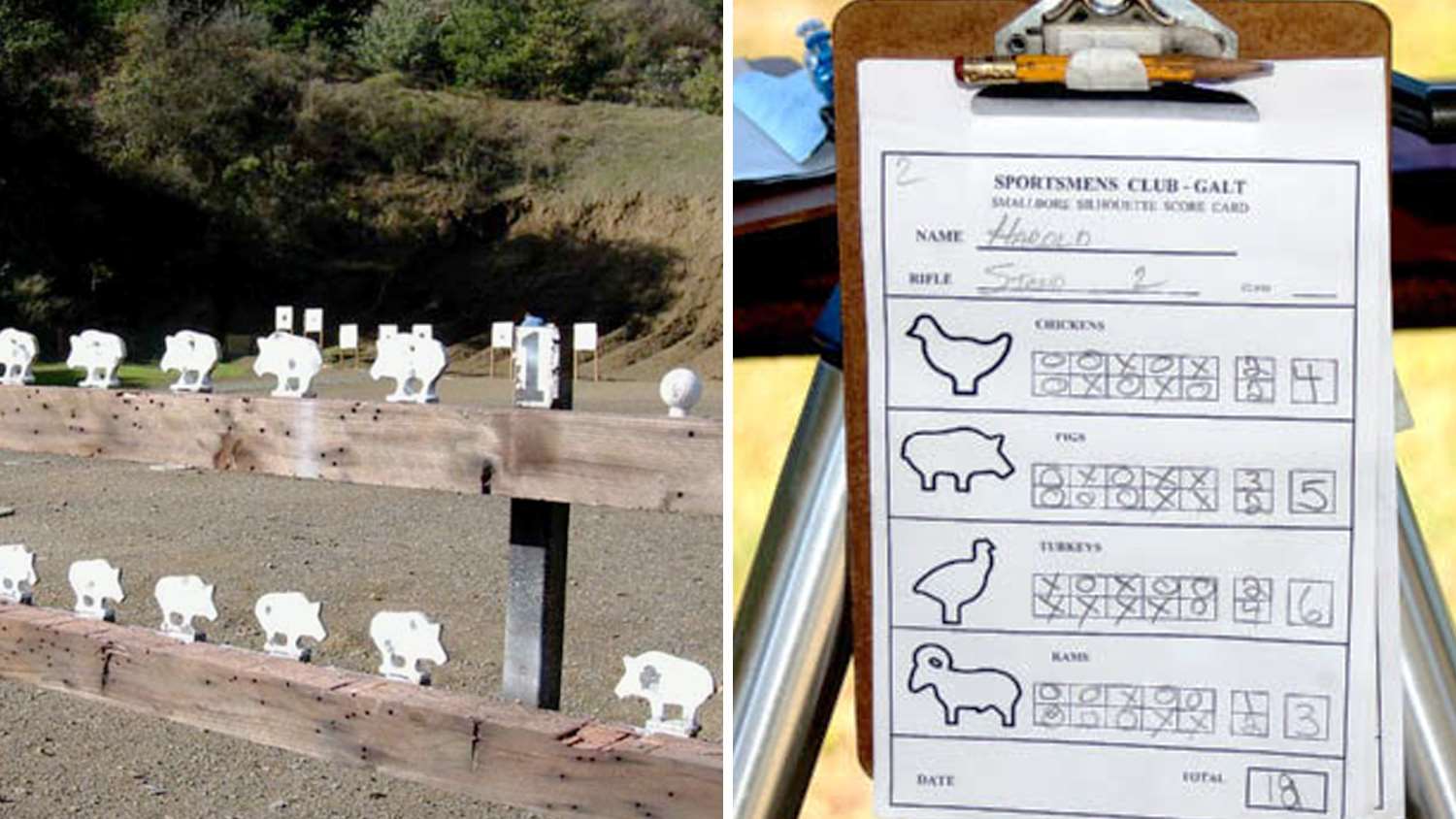 Silhouette reduced targets &amp; typical scorecard