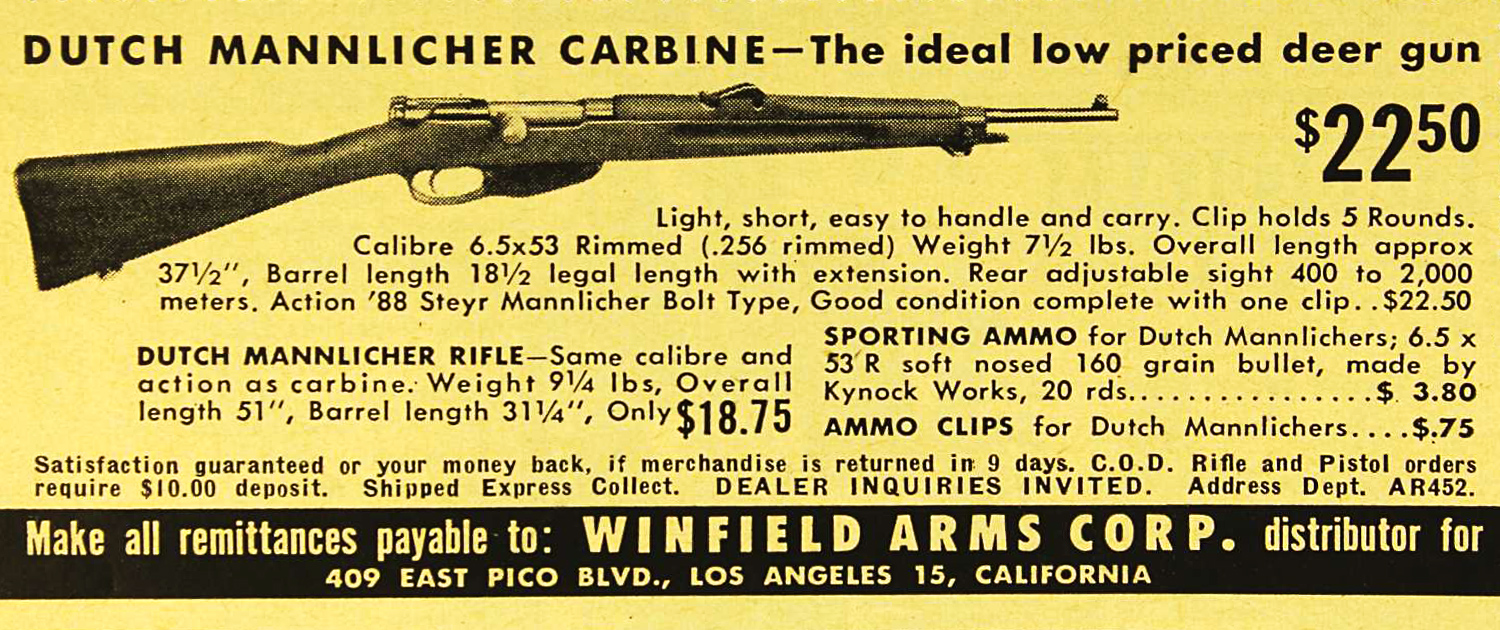 1952 American Rifleman advertisement