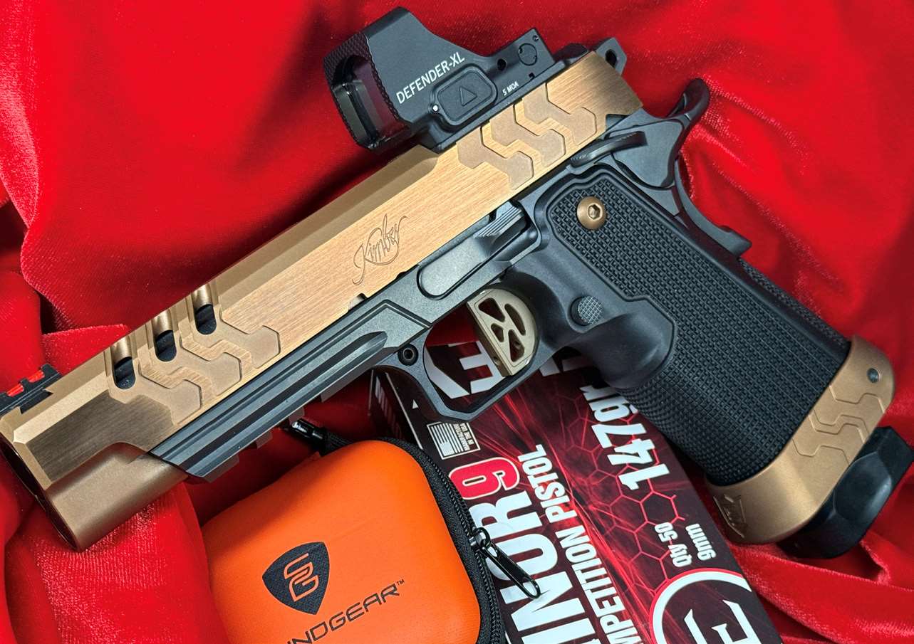 Kimber 2K11 Target (OR) high-capacity optics-ready 1911 pistol with Coyote PVD slide finish and TAG FiberLok front sight