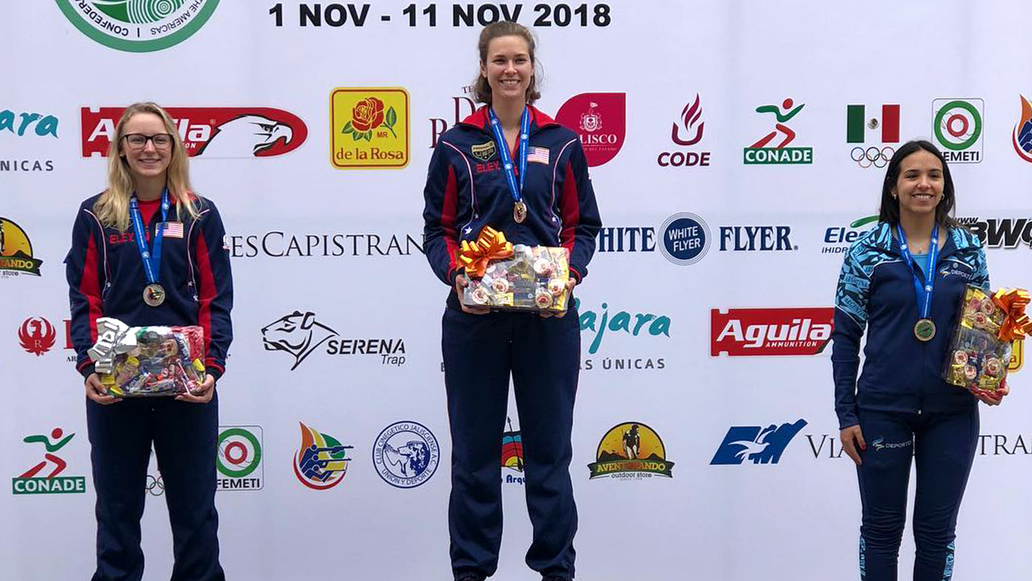 2018 Championship of the Americas | Women’s Air Rifle podium