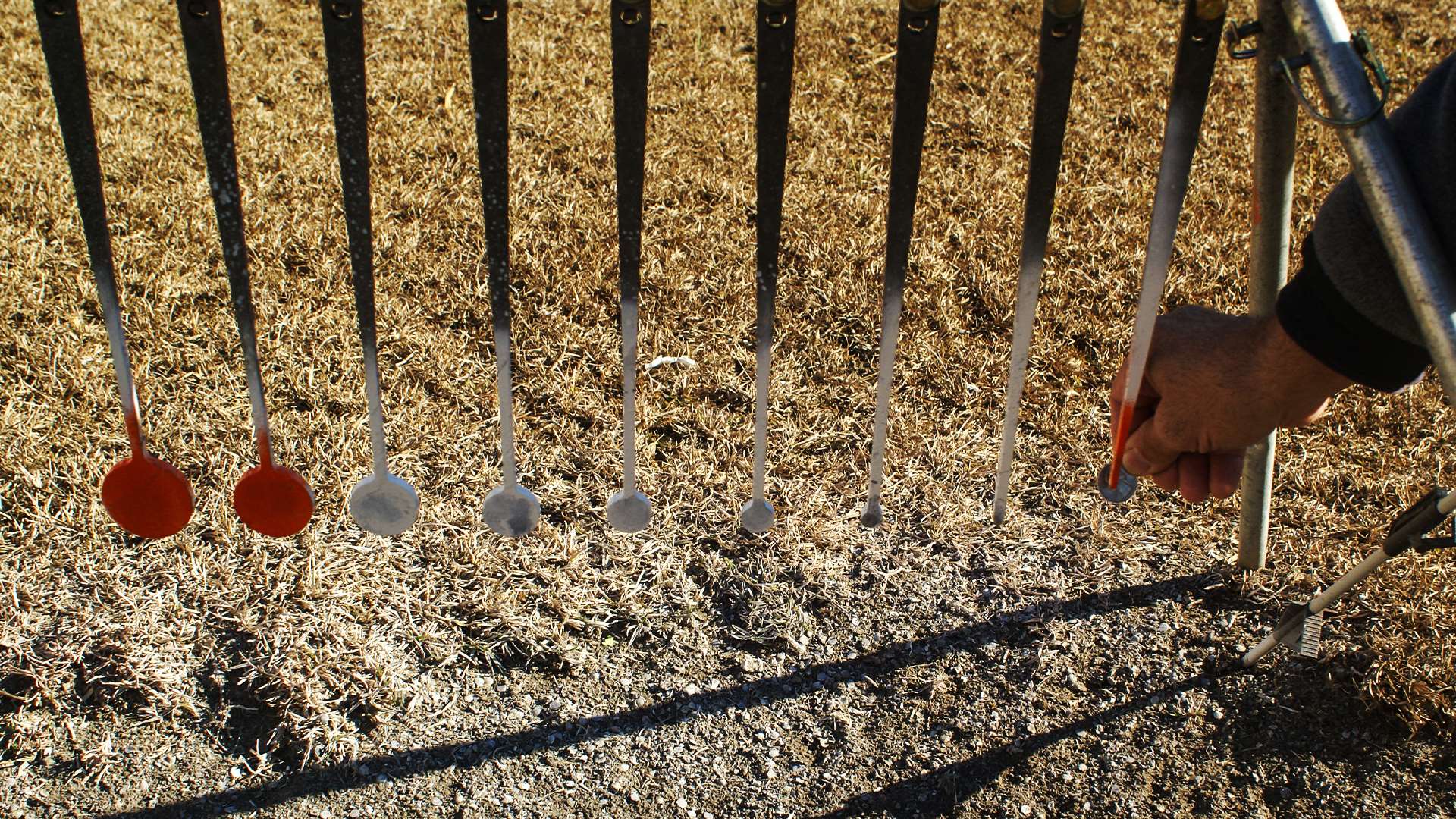 50-yard Blackjack Shooting Rack with emphasis on the bonus plate