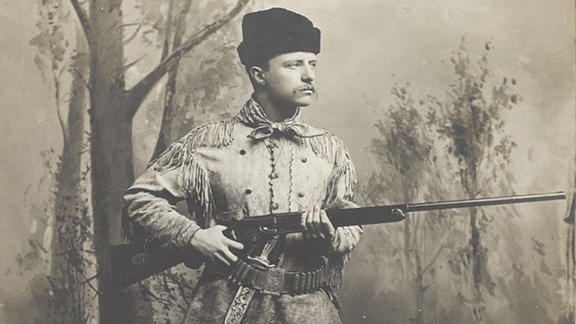 Theodore Roosevelt with Model 1876 rifle