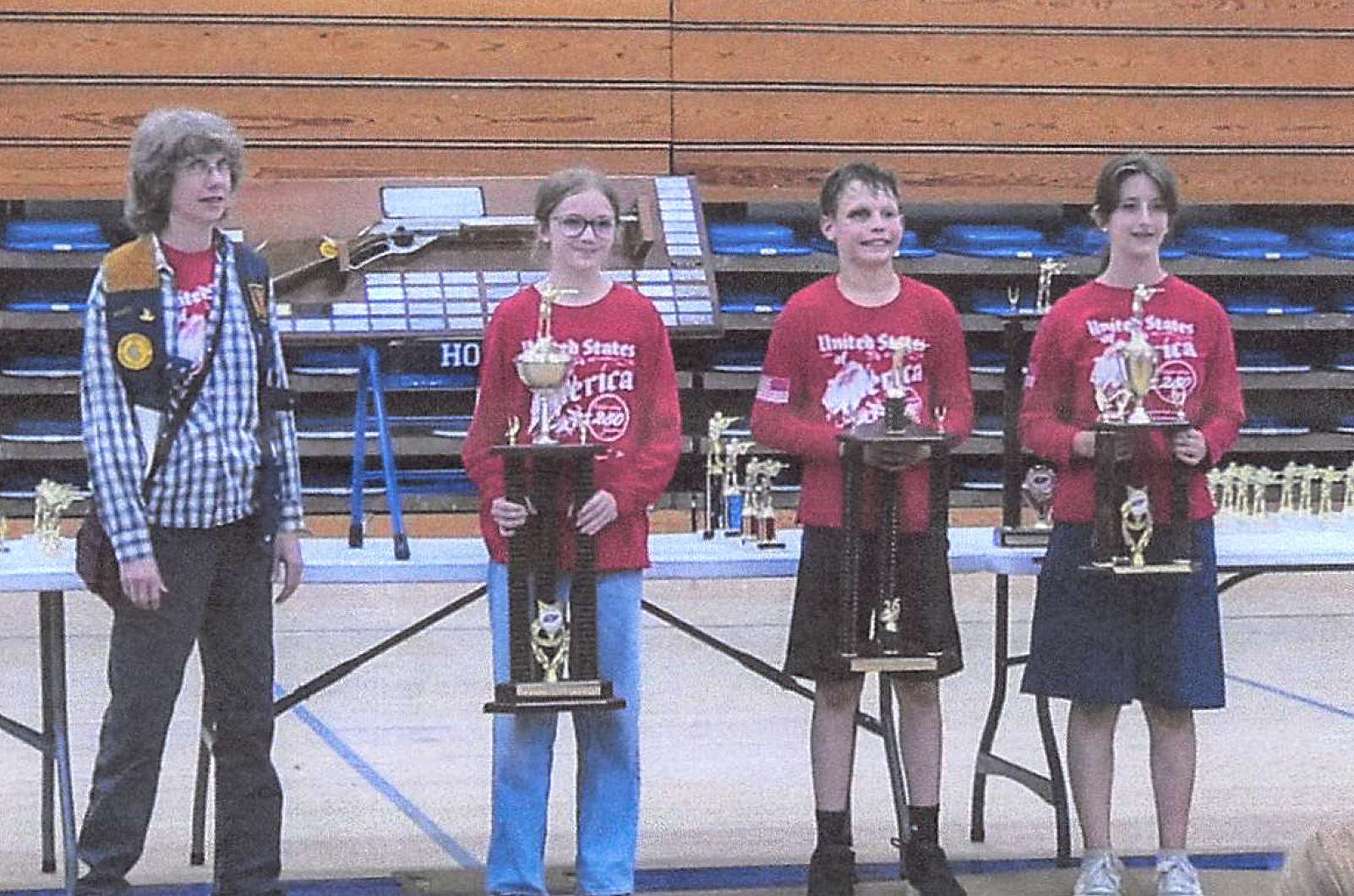 Megan Mayton, Lily Cope, Ellison Phy and Hannah Fortunato at 2026 Tennessee State BB Gun Championship